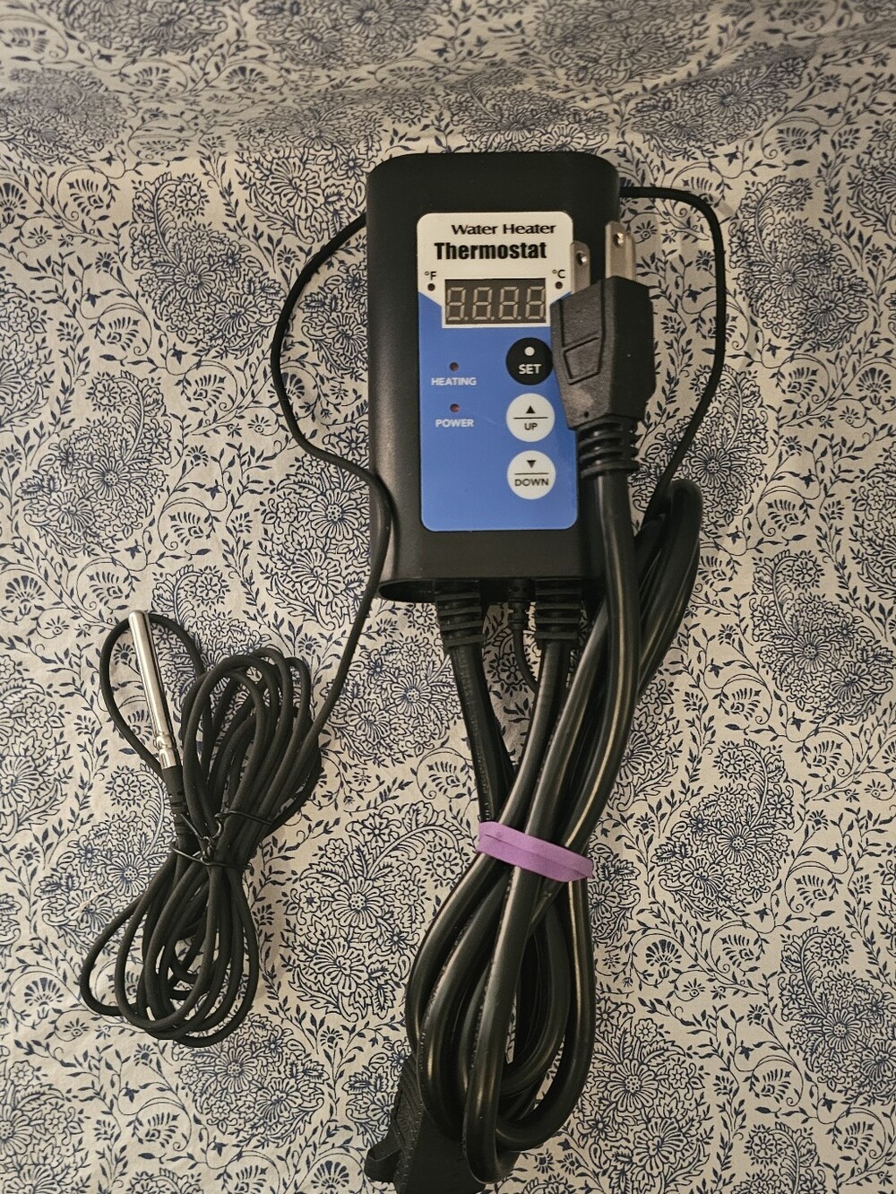 Water Heater Thermostat Controller - Blue/Black